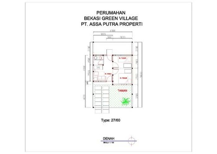 foto denah rumah tipe green village perumahan Bekasi Green Village Tahap 2