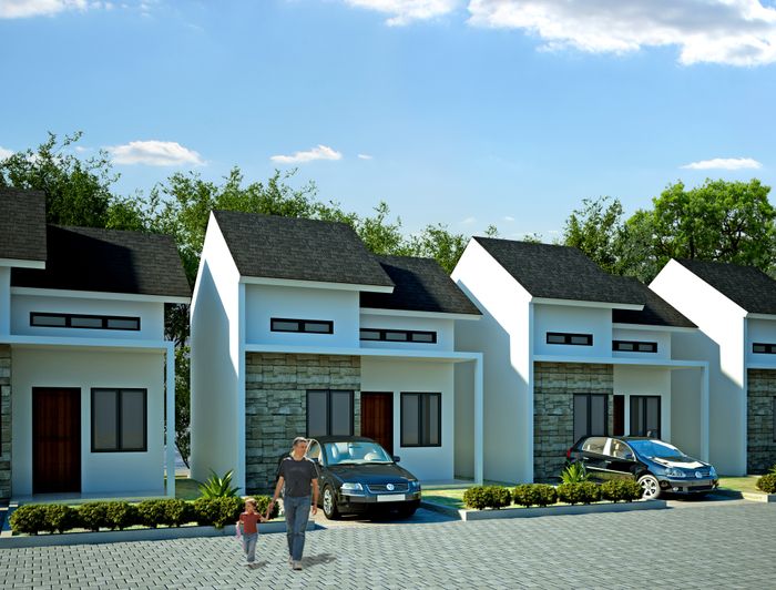 foto tampak rumah tipe 36/90 (PMK 2023) perumahan RUMBAI RESIDENCE 4
