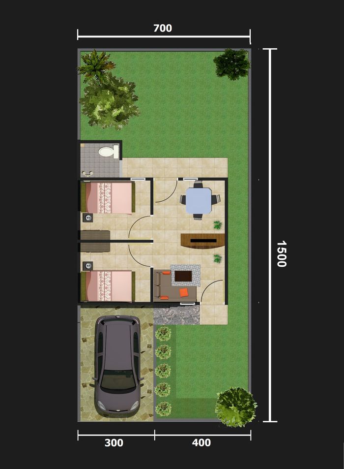 foto denah rumah tipe 36/105 Update perumahan The Icon Residence Laikit