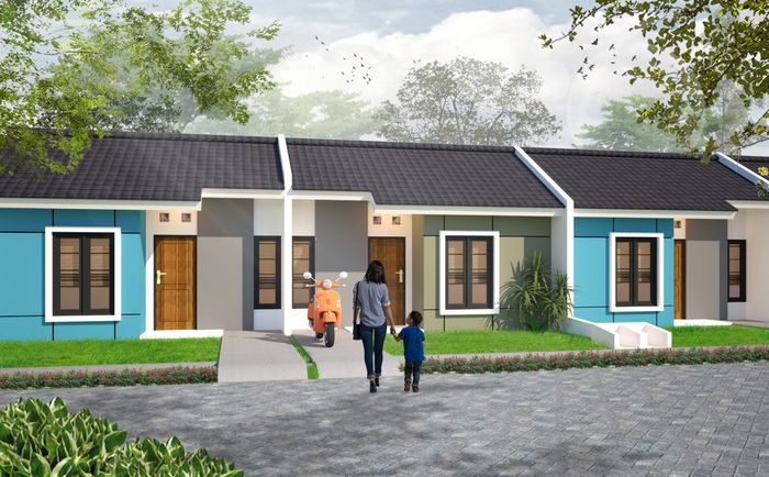 foto tampak rumah tipe SERUNI perumahan PERMATA MUTIARA MAJA - CLUSTER ONYX