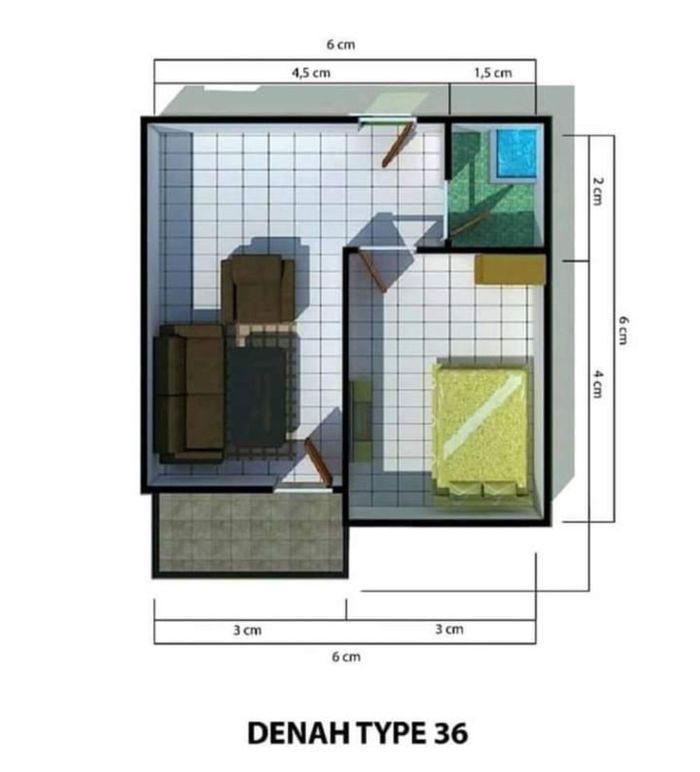 foto denah rumah tipe 36 perumahan PERINTIS ASRI 4