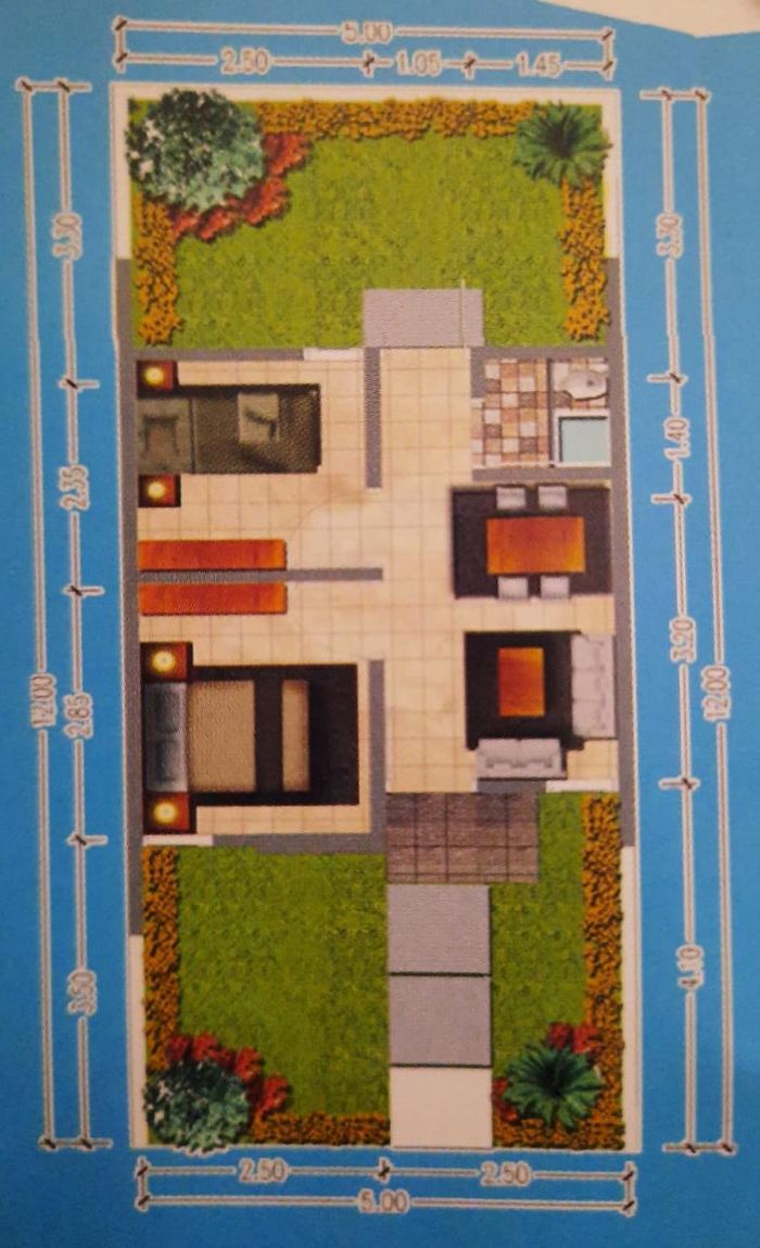 foto denah rumah tipe 28/60 2023 perumahan Mutiara Puri Harmoni Extension