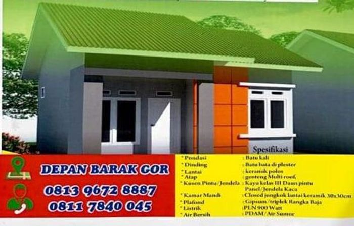 foto tampak rumah tipe RSH 36 Update perumahan GRIYA TIGA PUTRI
