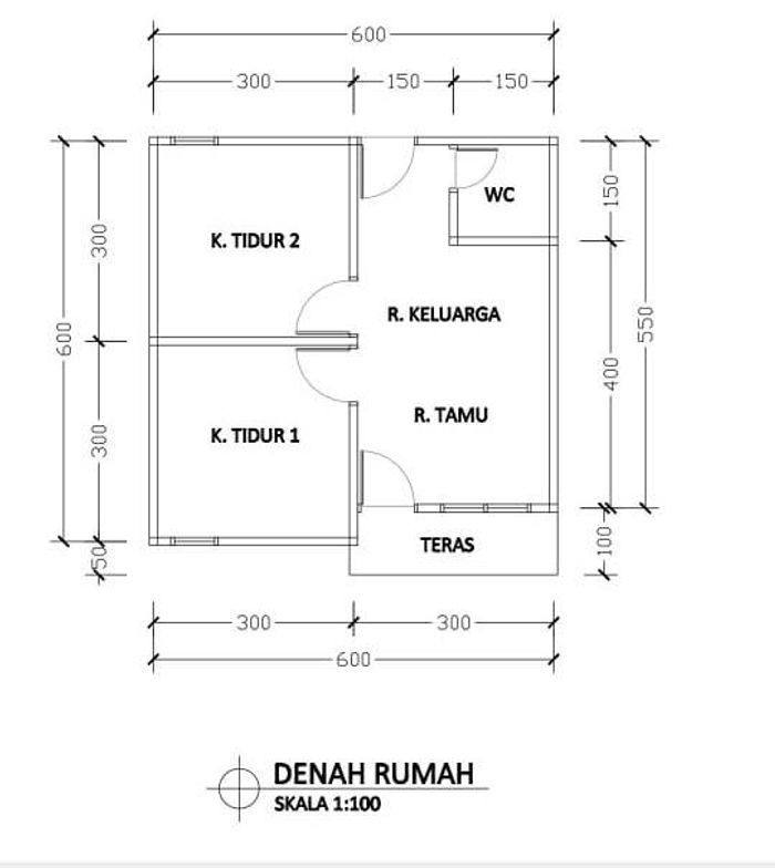 foto denah rumah tipe RSH 36 Update perumahan GRIYA TIGA PUTRI
