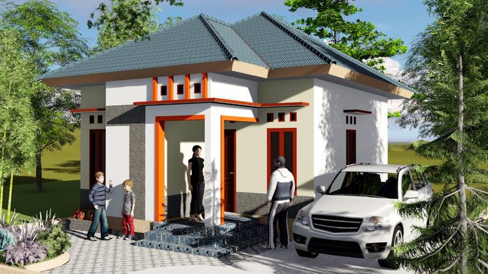foto tampak rumah tipe 40+ perumahan Metro residence