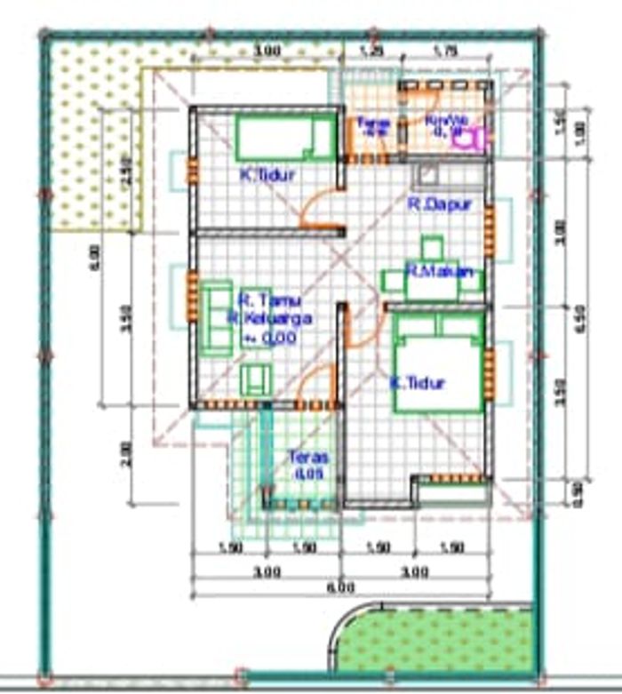 foto denah rumah tipe 40+ perumahan Metro residence