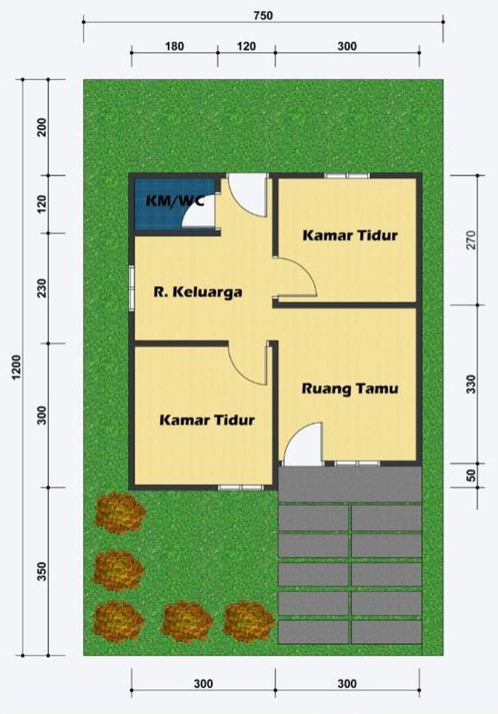 foto denah rumah tipe 36/90 perumahan MEKAR SARI RESIDENCE