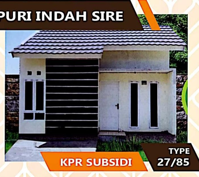 foto tampak rumah tipe 27/85 perumahan PURI INDAH SIRE