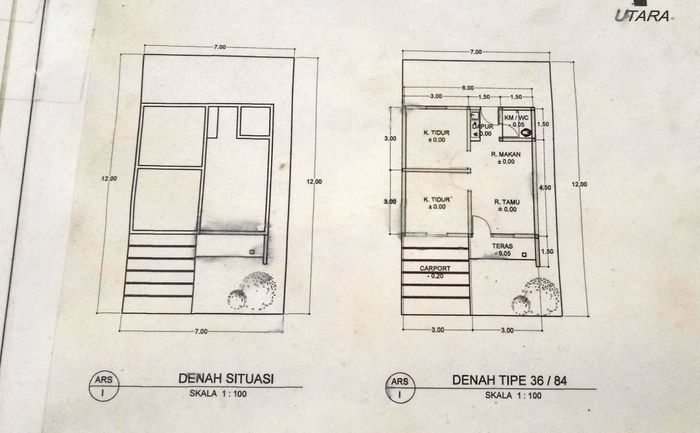 foto denah rumah tipe SUBSIDI 36 perumahan Melia Garden