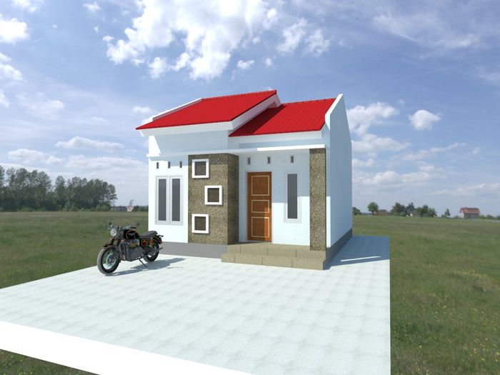 foto tampak rumah tipe 36 perumahan Villa Indah Tahoa.