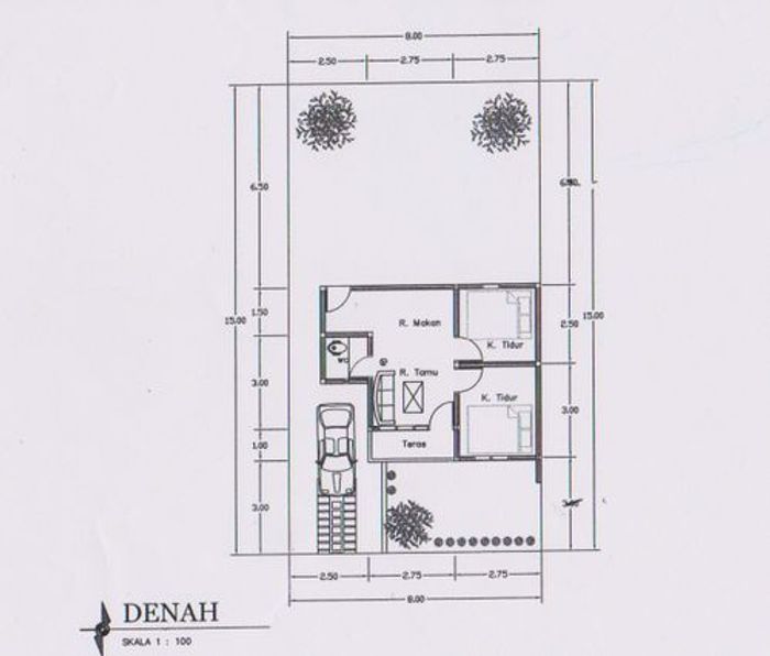 foto denah rumah tipe 36/120 perumahan Ipuh Graha Residence