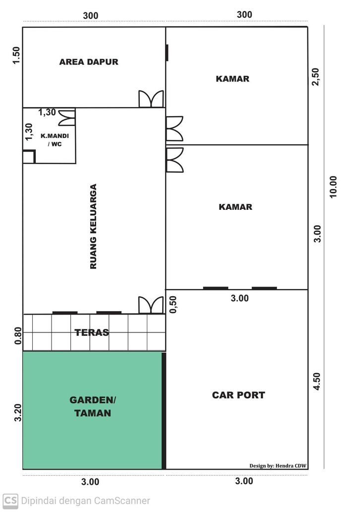 foto denah rumah tipe 36/60 (PMK 2023) perumahan SAPULIDI RESIDENCE TAHAP 2
