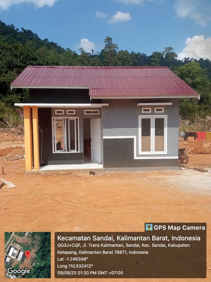 foto tampak rumah tipe 36 perumahan Permata Sandai Squer