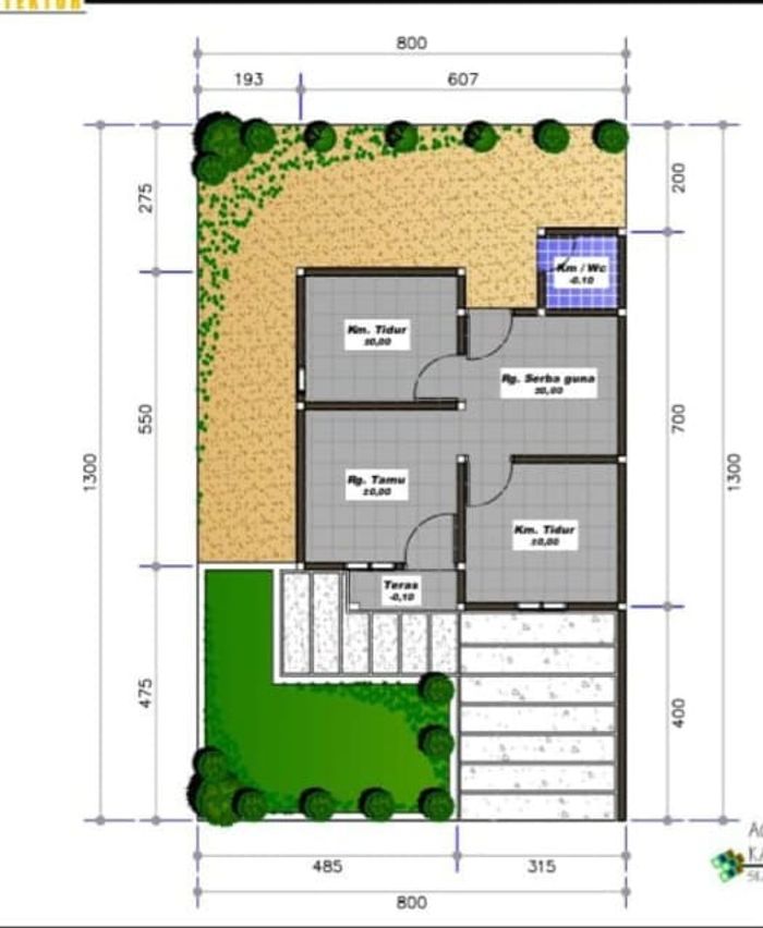 foto denah rumah tipe 36 perumahan KHARISMA TINGGEDE