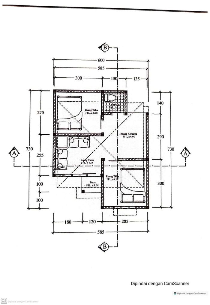 foto denah rumah tipe 36 (HARGA TERUPDATE) perumahan GRIYA MAHA DEWA