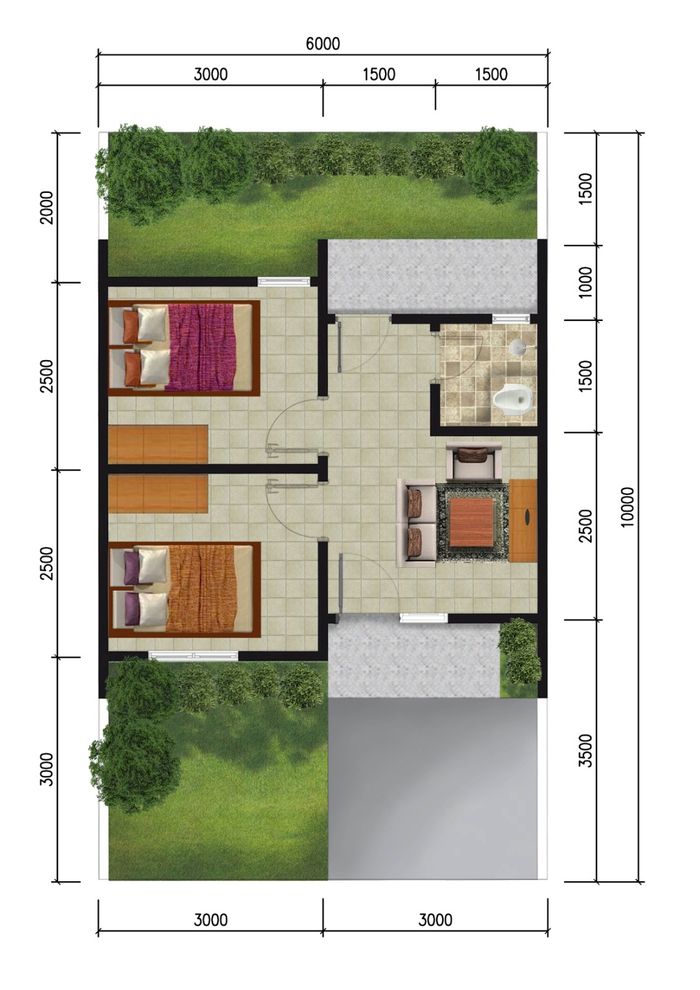 foto denah rumah tipe CAMALIA - 168 perumahan SUKMA INDAH RESIDENCE