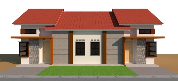 foto tampak rumah tipe 45 perumahan NURI RESIDANCE
