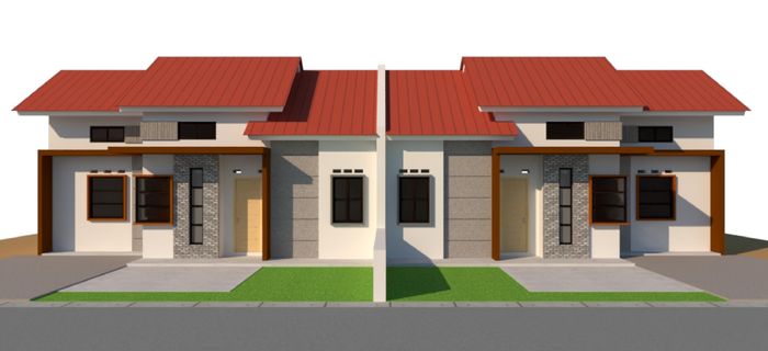 foto tampak rumah tipe 64 perumahan NURI RESIDANCE