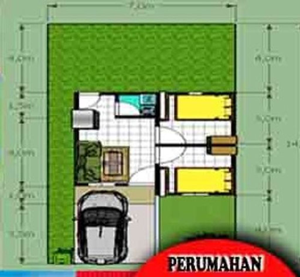 foto denah rumah tipe RSH 36 Update perumahan RH RESIDENCE PLAMBOYAN II
