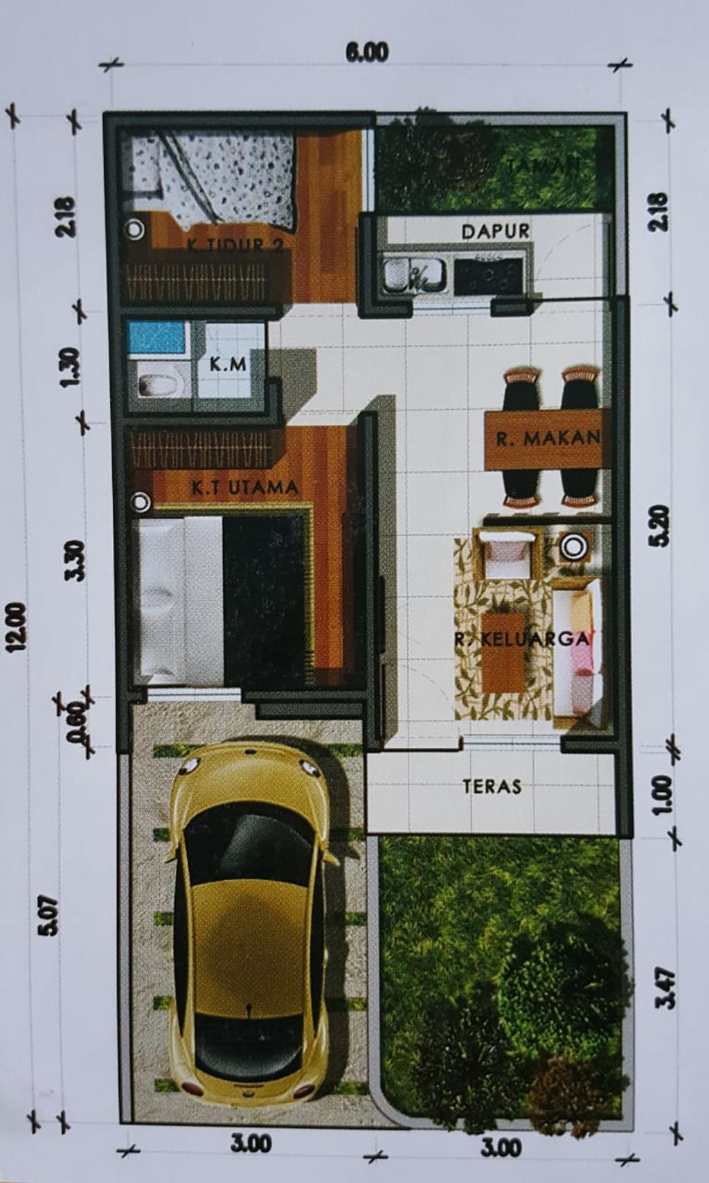 foto denah rumah tipe 36 perumahan Perumahan Graha Sergai Indah