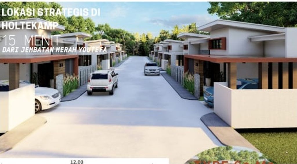 foto tampak rumah tipe 60 perumahan CENDRAWASIH RESIDENCE