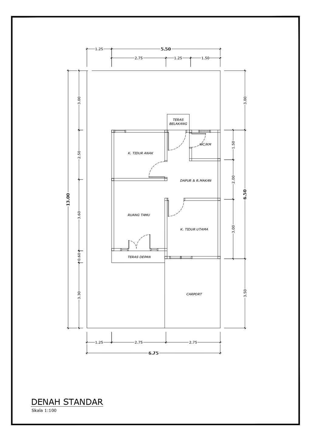 foto denah rumah tipe QUEEN ATHALLA RESIDENCE perumahan Queen Athalla Residence