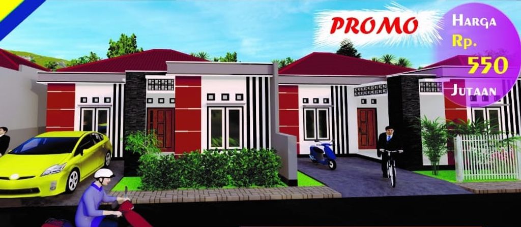 foto tampak rumah tipe 66 perumahan HARMONY RESIDENCE