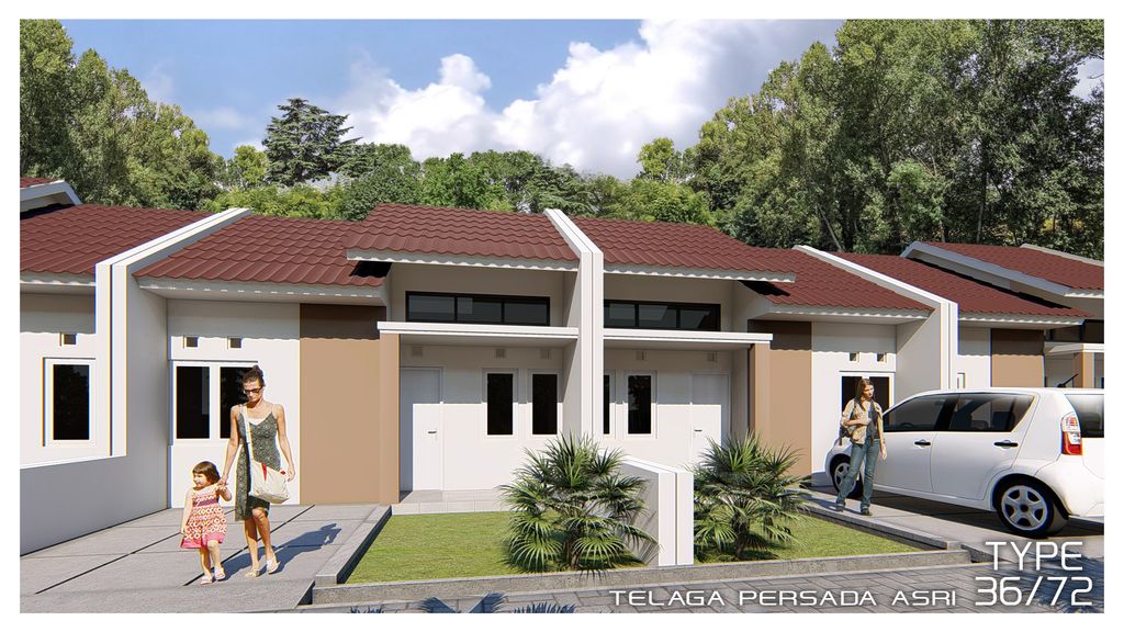 foto tampak rumah tipe 36/72 perumahan PERUMAHAN TELAGA PERSADA ASRI