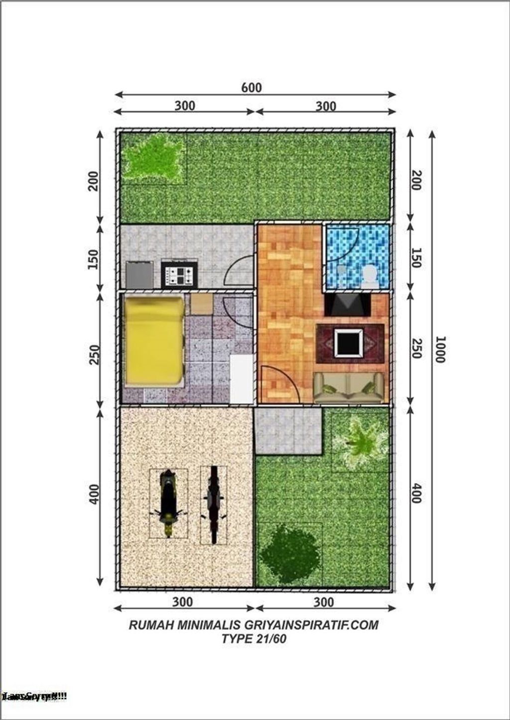 foto denah rumah tipe SUBSIDI perumahan BUMI SUKARAGAM ASRI