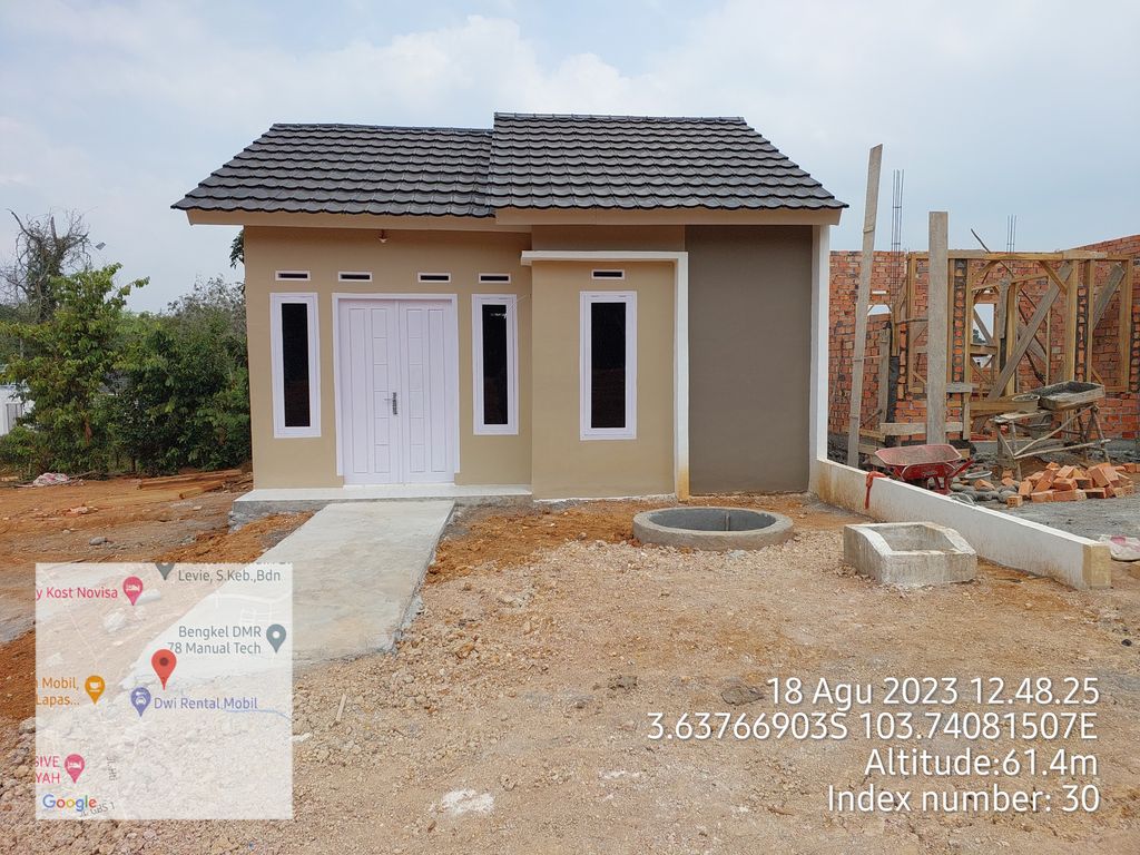 foto tampak rumah tipe 36/87 perumahan PERUMAHAN FAZZA RESIDENCE