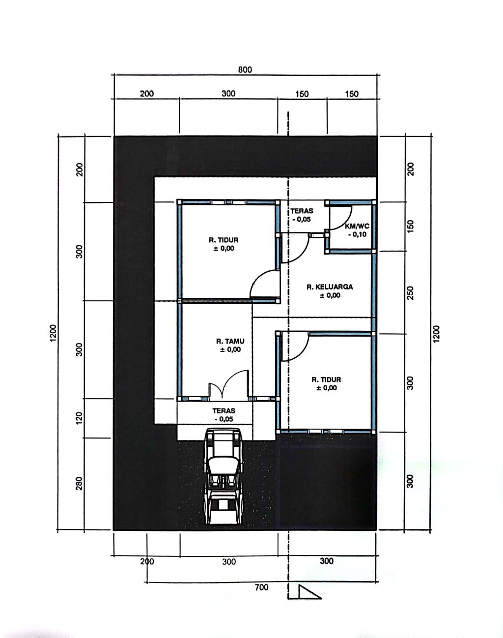 foto denah rumah tipe 36/96 perumahan ERA BARU RESIDENCE II