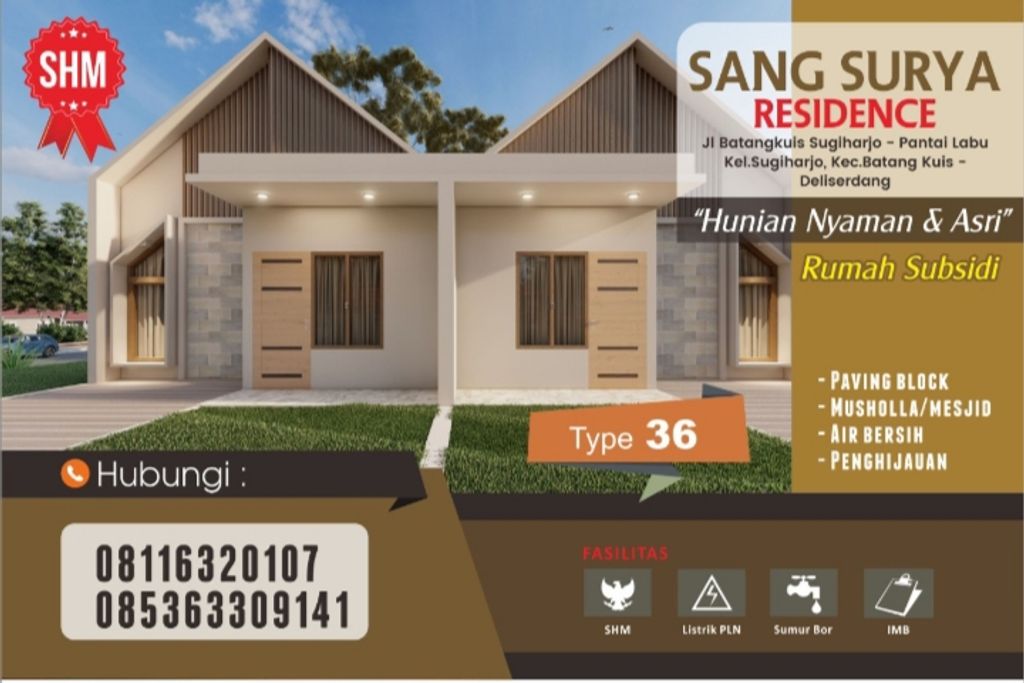 foto denah rumah tipe 36 perumahan Sang Surya Residence