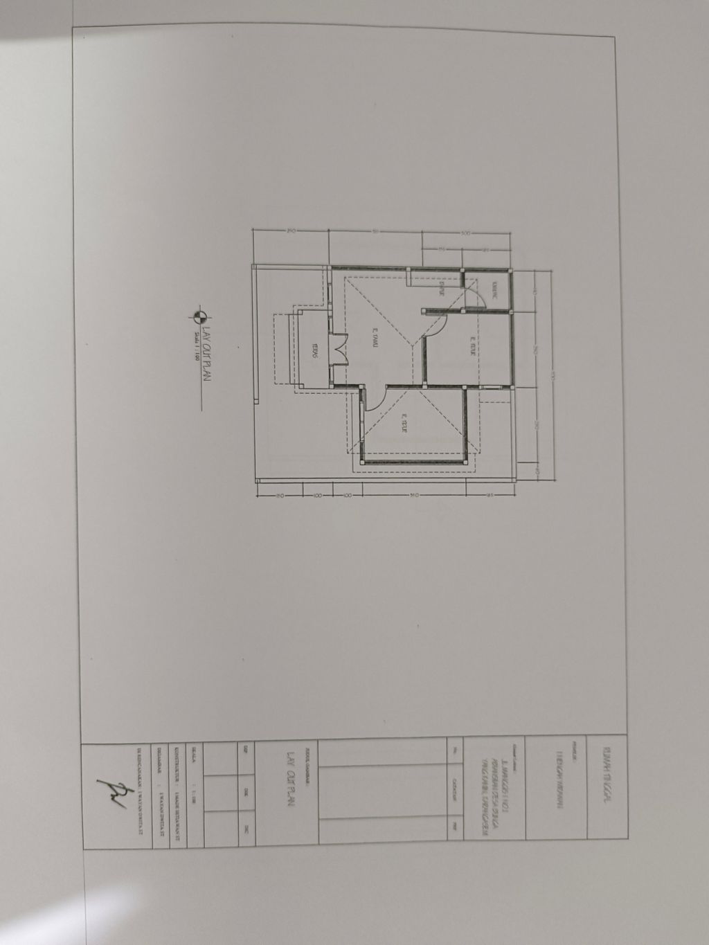 foto denah rumah tipe T.33/70 perumahan Karang Karunia