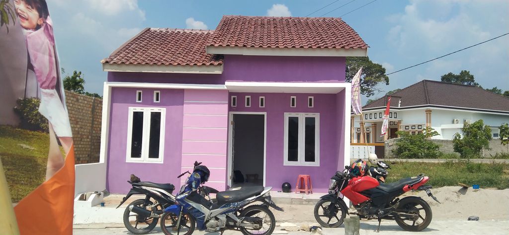 foto tampak rumah tipe 36 perumahan Puri Asri Kemiling