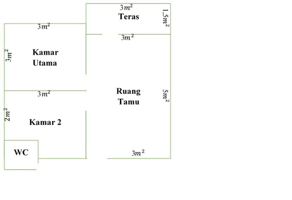 foto denah rumah tipe 36 perumahan Pesona Multazam 1