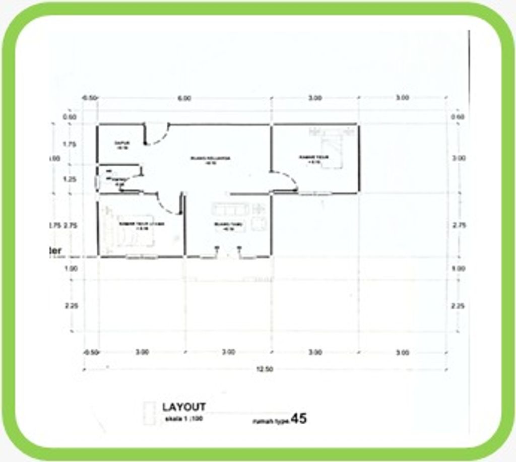 foto denah rumah tipe Komersial perumahan Mitra Barito Residence 2