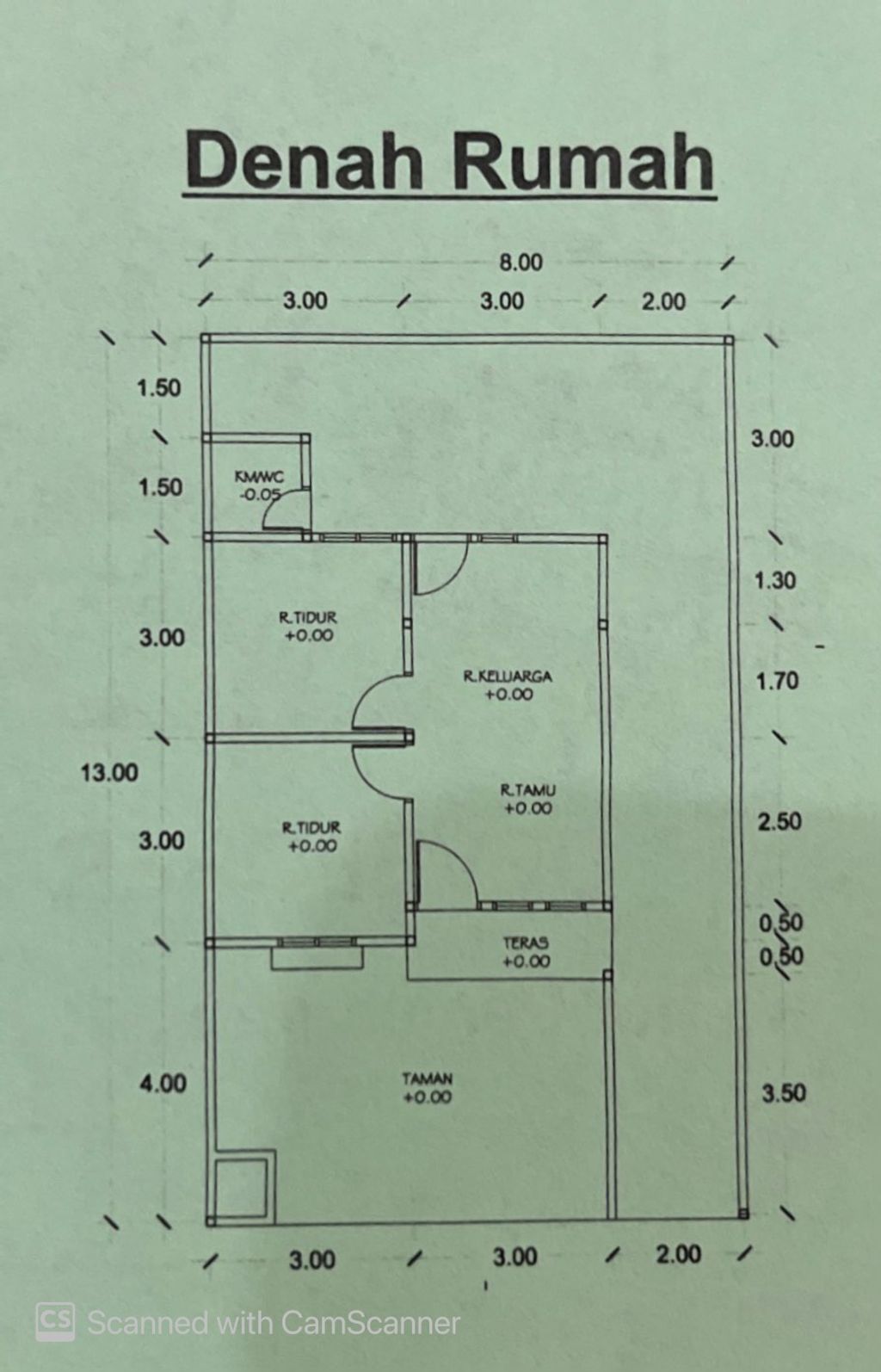 foto denah rumah tipe RSH 36 perumahan SYAKIRA RESIDENCE