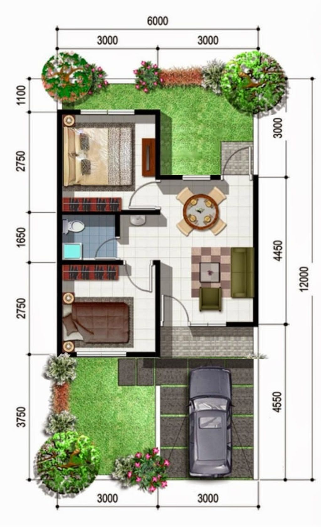 foto denah rumah tipe 36 perumahan ROYAL PARK