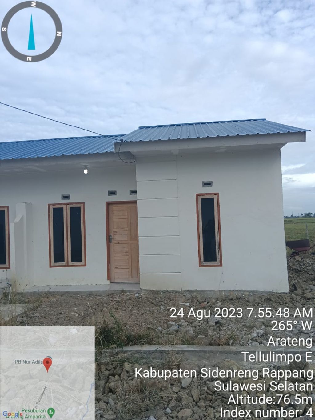 foto tampak rumah tipe 36/72 perumahan Griya Adytiya Residence