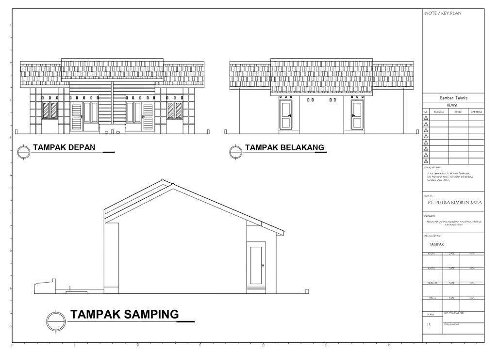 foto tampak rumah tipe 36 perumahan Taman Indah Hamparan Perak Tahap II