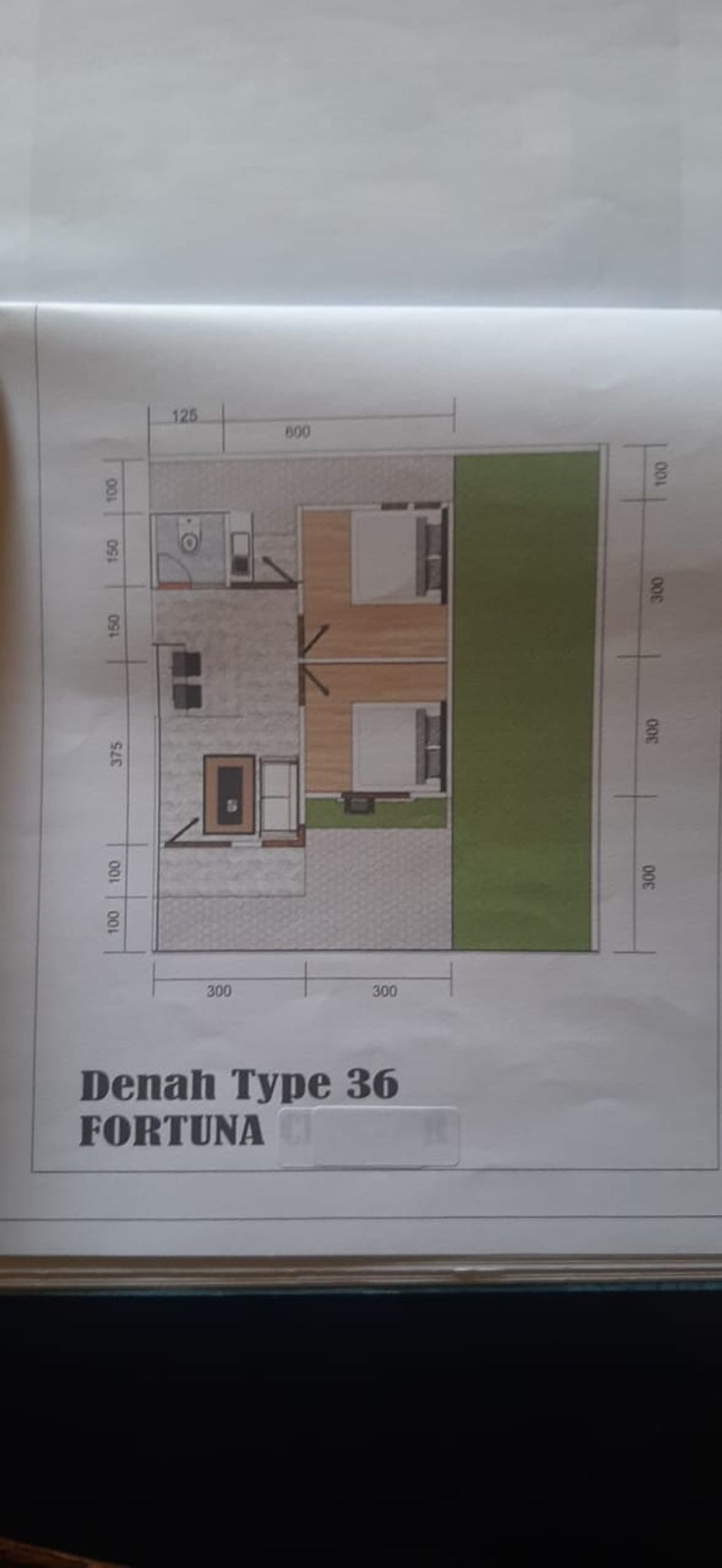 foto denah rumah tipe 36 perumahan Perumahan griya satria fortuna