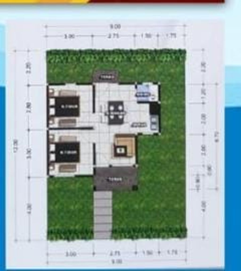 foto denah rumah tipe SUBSIDI perumahan GRIYA PURNAMA ASRI