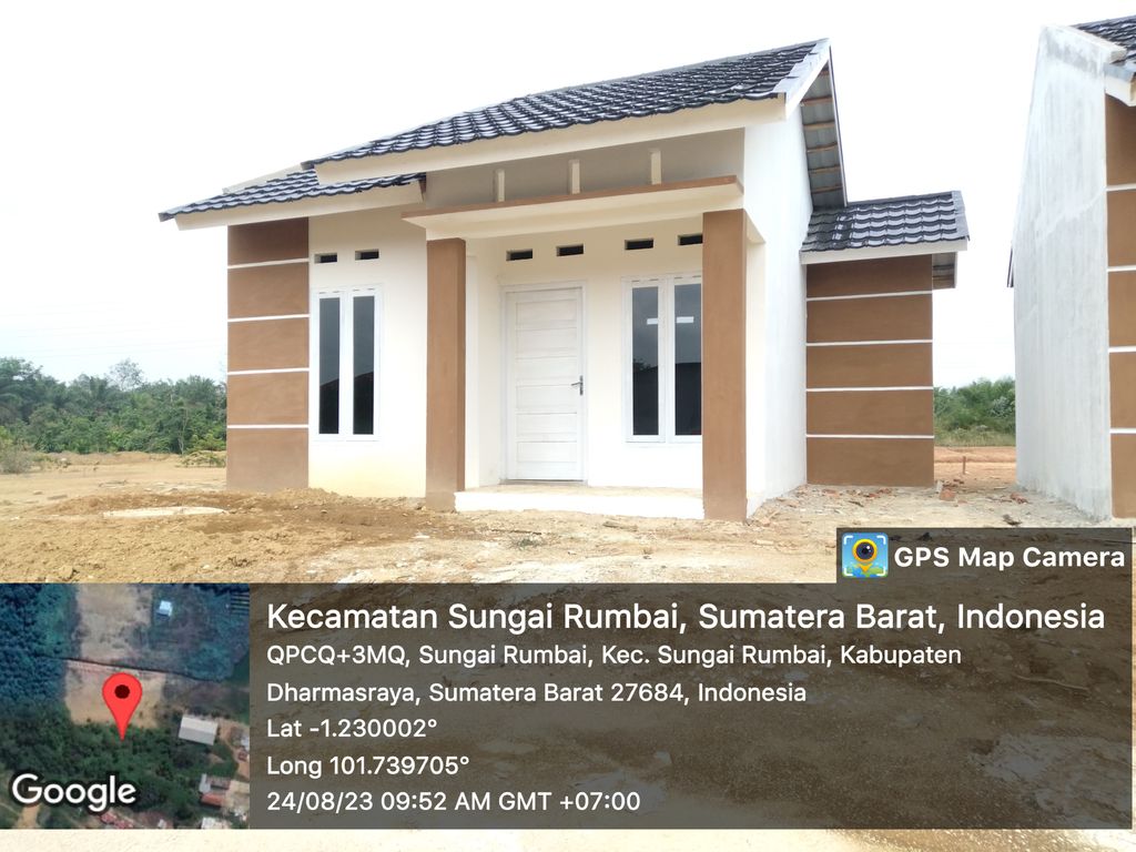 foto tampak rumah tipe 36 perumahan Sei. RUMBAI RECIDENCE