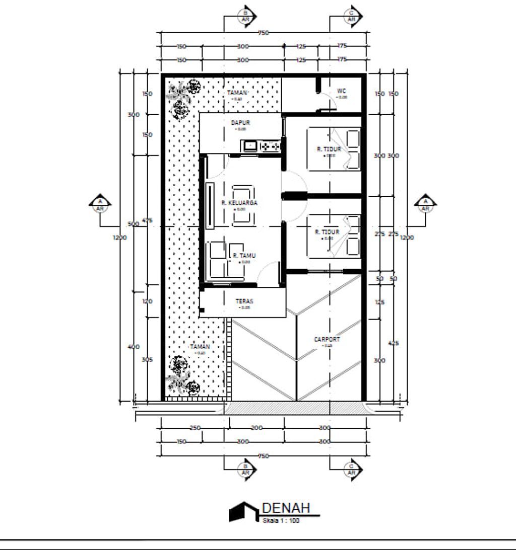 foto denah rumah tipe 36/90 perumahan MATRIX EMPIRE II