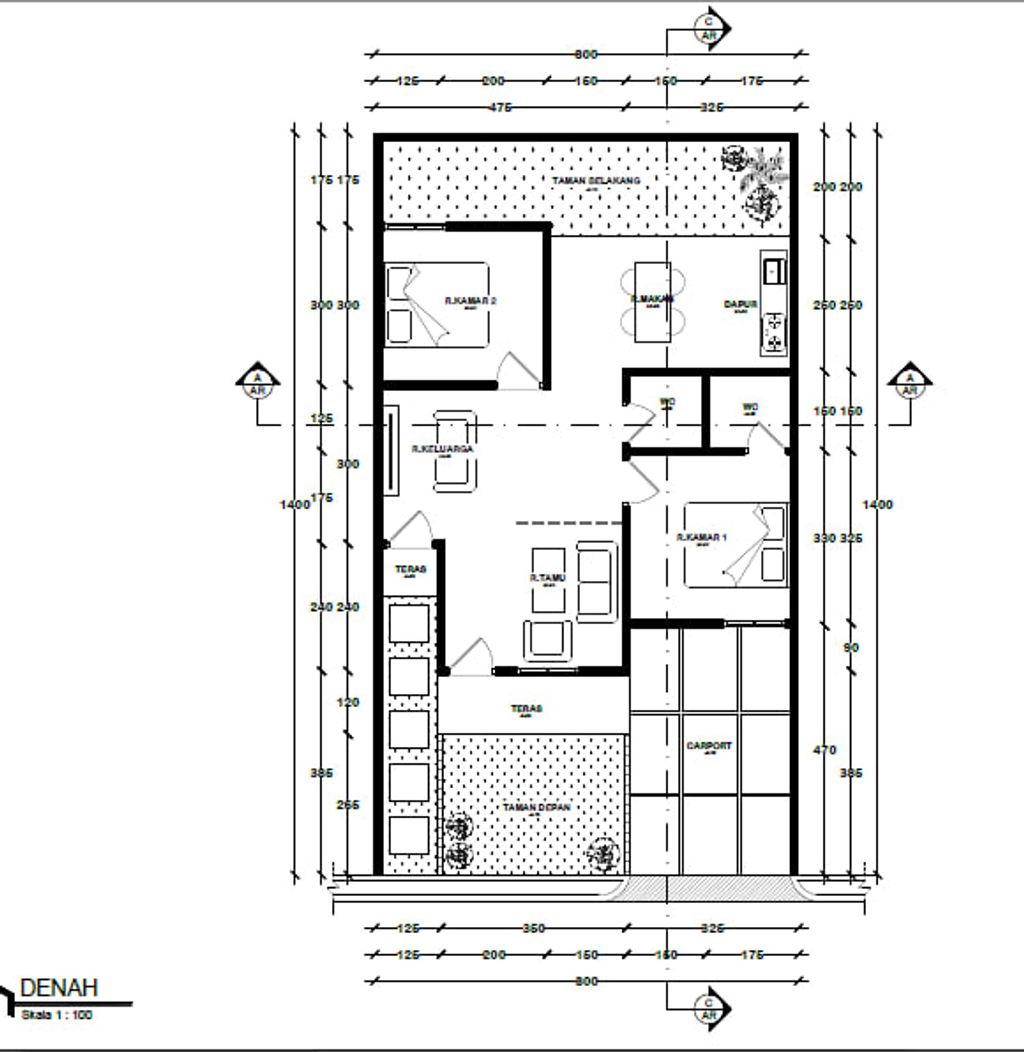 foto denah rumah tipe 60/112 perumahan MATRIX EMPIRE II