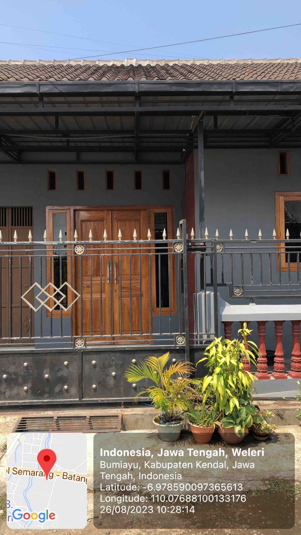 foto tampak rumah tipe 30/70 perumahan Perumahan Pesanggrahan Bumiayu