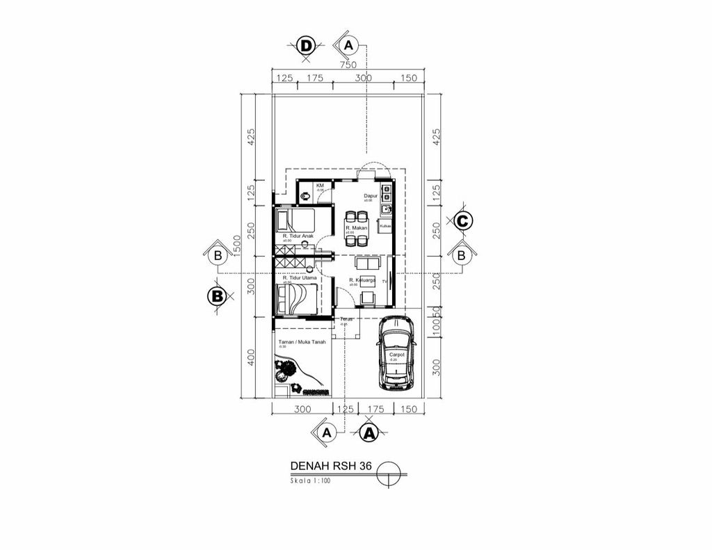 foto denah rumah tipe 36 perumahan GRAND UHUT 2