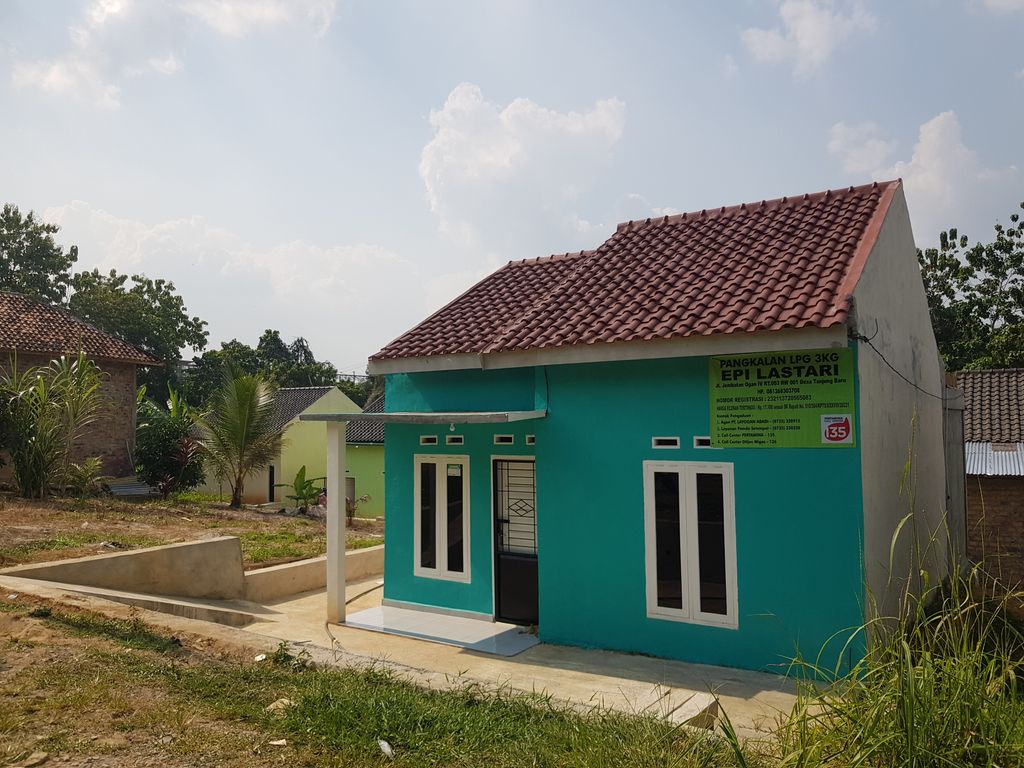 foto tampak rumah tipe 36 perumahan Cahaya Tanjung Baru