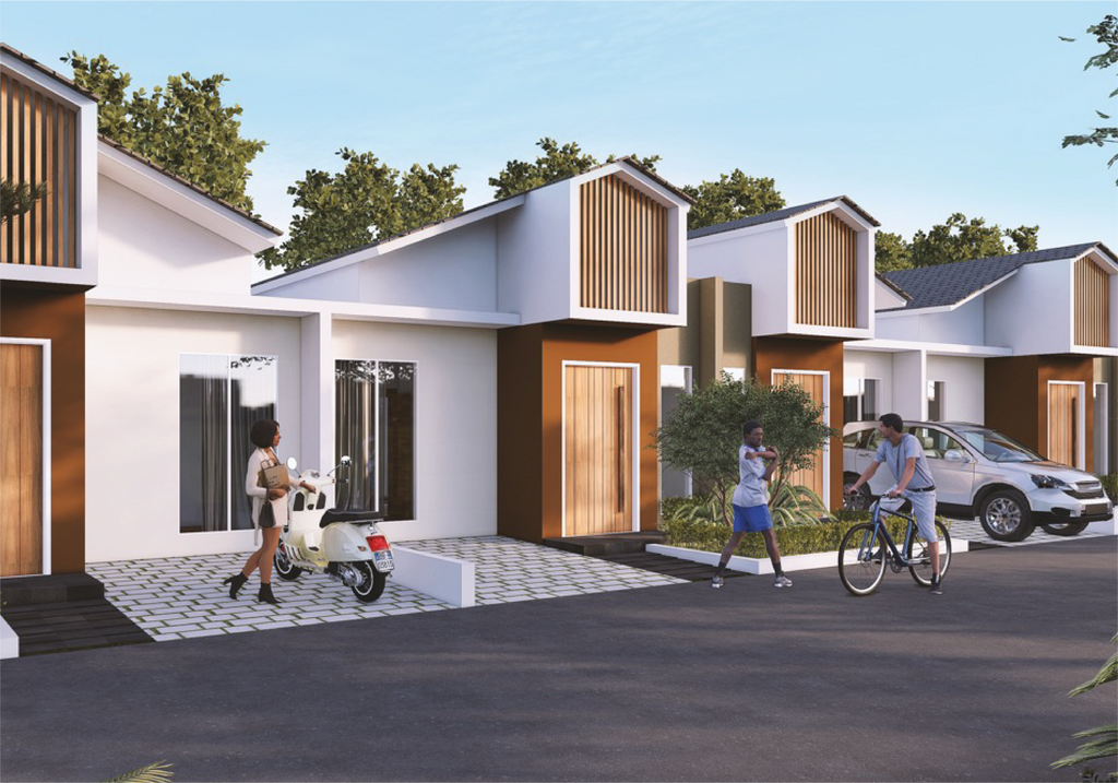 foto tampak rumah tipe TOPAZ 45/72 perumahan PERMATA KENCANA PERMAI