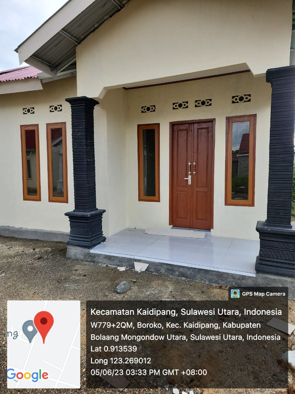 foto tampak rumah tipe 36 perumahan Griya Pinagut Lestari 2